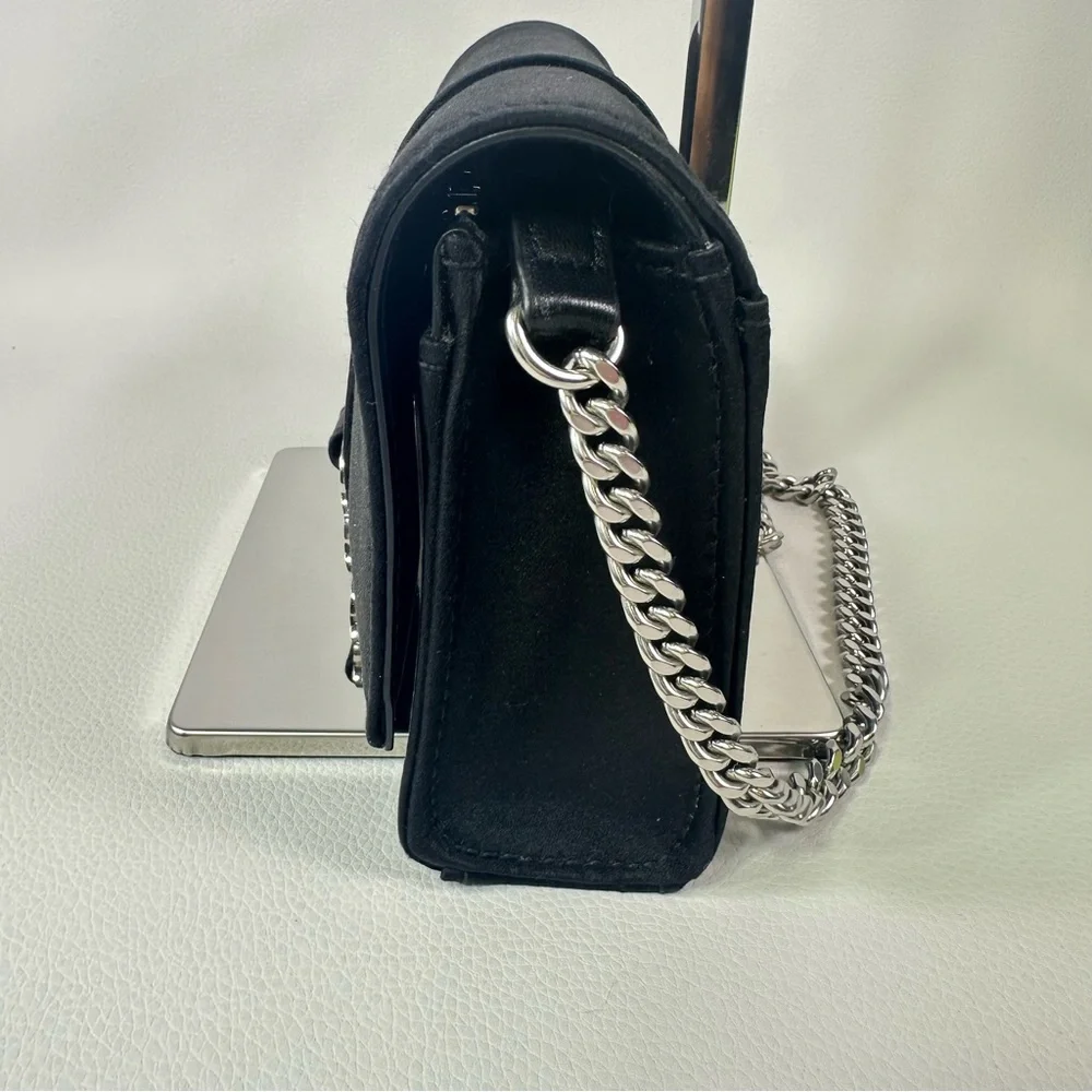 NEW BALENCIAGA SATIN Hourglass Wallet On Chain - Picture 6 of 13